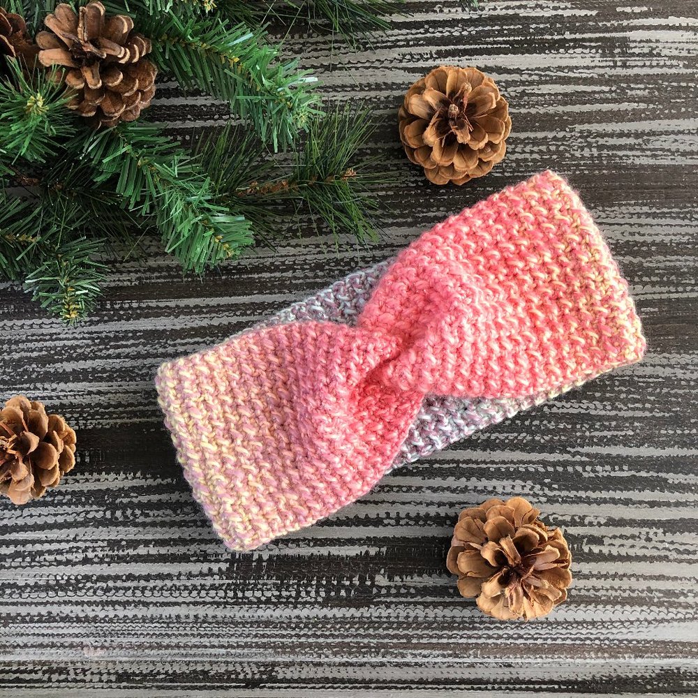 Dazzling Sparkle Twist Crochet Headband Earwarmer